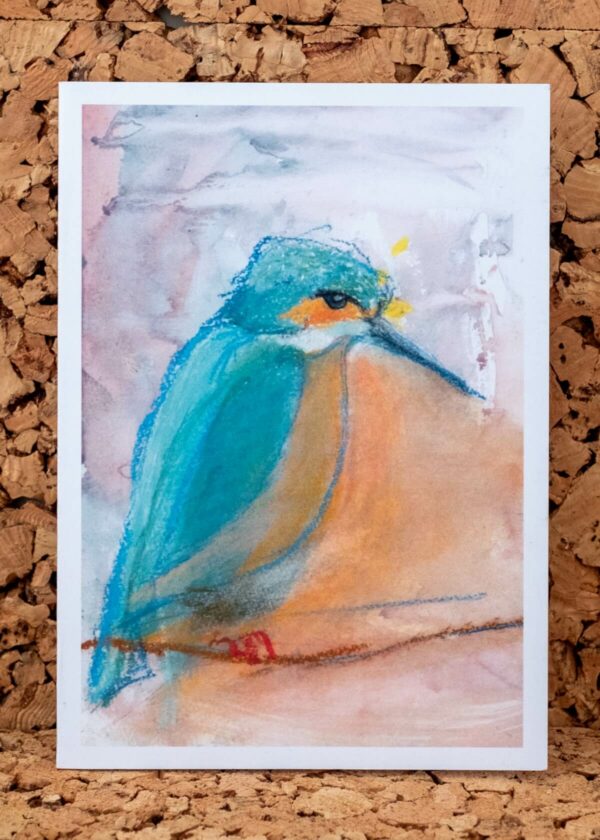 Art card of kingfisher
