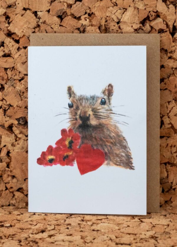 Squirrel art card